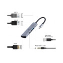Gembird USB Type-C 5-ühes hall 8716309124256