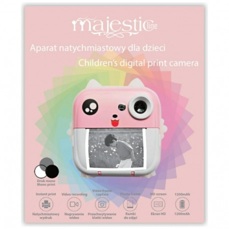 Instant camera for children MajesticLine pink