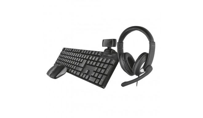 Trust Qoby keyboard RF Wireless Black