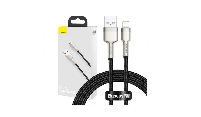 USB cable for Lightning Baseus Cafule, 2.4A, 1m (black)