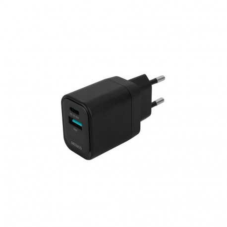 Deltaco USBC-AC153 mobile device charger Universal Black AC Fast charging Indoor
