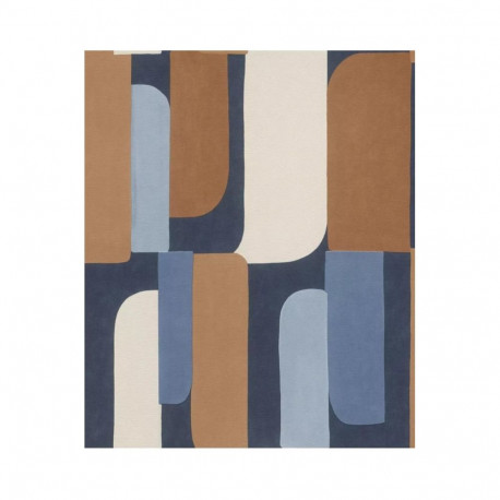 WALLPAPER 330519 BLUE BROWN SHAPES