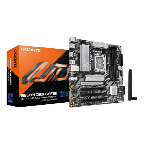 GIGABYTE B860M DS3H WIFI6E emaplaat - Intel Core Ultra seeria protsessoritele, 5+1+2+1 faasi VRM, ku