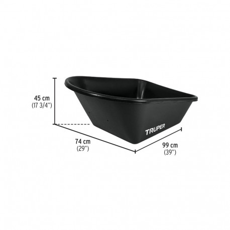 WHEELBARROW PLASTIC TR 120L 580KG TRUPER