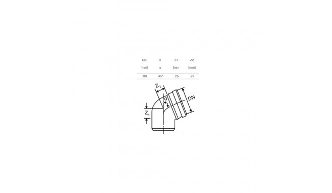 ELBOW INTERNAL D110X45 PP SKOLAN