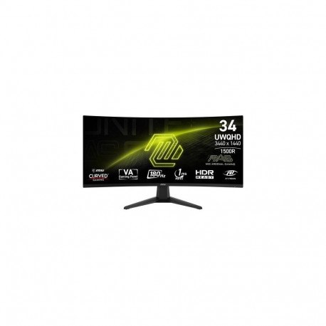 MSI MAG 346CQ computer monitor 86.4 cm (34") 3440 x 1440 pixels UltraWide Dual Quad HD LCD 