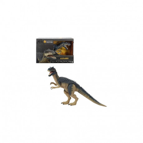 Jurassic World Hammond Collection Allosaurus Dinosaur Action Figure with Glass Eyes, Wired Tail