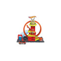 Hot Wheels City Super Loop Fire Station Playset, Track Set with 1 Toy Car