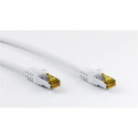 Goobay RJ45 Patch Cord CAT 6A S/FTP (PiMF), 500 MHz, with CAT 7 Raw Cable, white, 15m