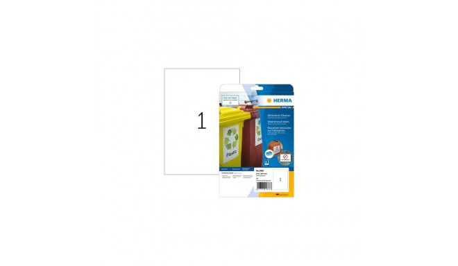 HERMA Inkjet labels A4 210x297 mm white film matt weatherproof 10 pcs.