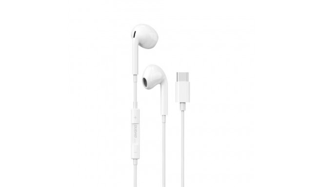 DUDAO Sluchawki X14PROT Headphones Wired In-ear Music/Everyday USB Type-C White
