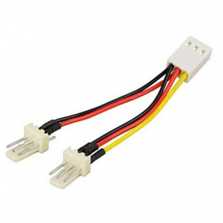 Deltaco SSI-36 power cable Yellow 3-pin 2 x Molex (3-pin)