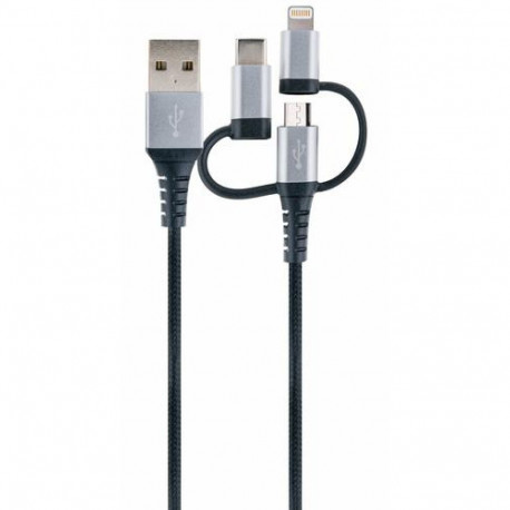 Schwaiger LKU 100 USB cable USB 2.0 1.5 m USB A Micro-USB B Black, Silver