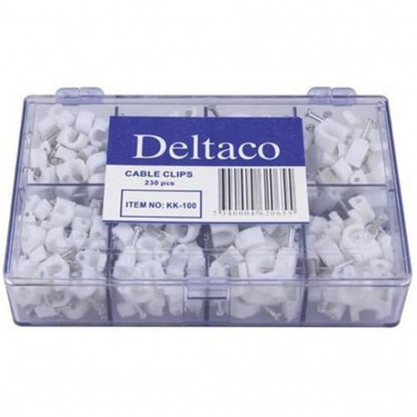 Deltaco KK-100 cable organizer White 1 pc(s)