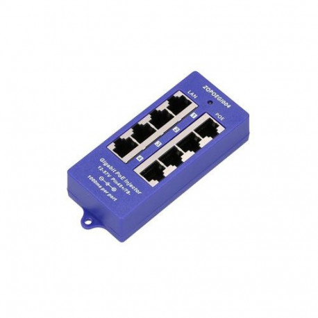 Extralink Gigabit PoE Injector 4 Port 4x 1000Mb/s RJ45