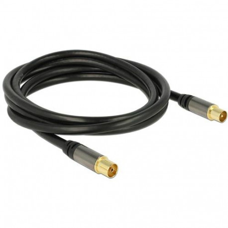 DeLOCK 88923 coaxial cable RG-6/U 2 m IEC Black