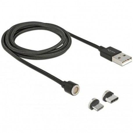 DeLOCK 85723 USB cable USB 2.0 1.1 m USB A USB C/Micro-USB B Black