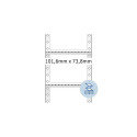 HERMA Computer labels continous 101.6x73.8 mm 1 row white perforated paper matt 2000 pcs.