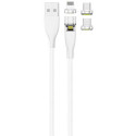 2GO 797317 USB cable 1 m USB B USB C/Micro-USB B/Lightning White