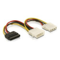 DeLOCK Cable Power SATA HDD &gt; 2x 4pin male/female 0.165 m