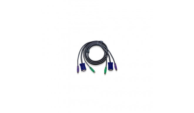 ATEN 10ft PS/2 KVM cable Black 3 m