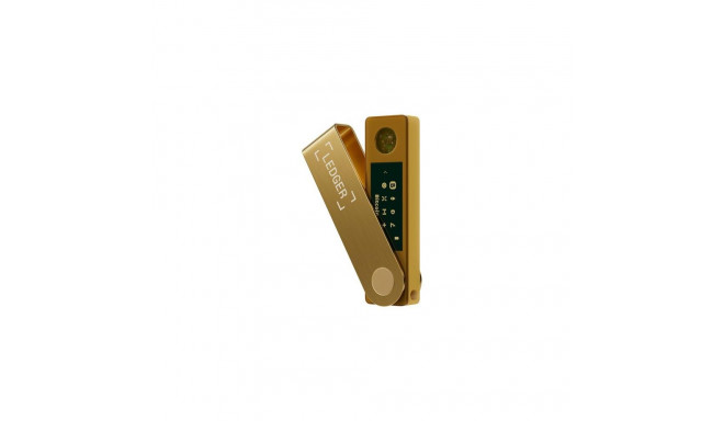Ledger Nano X USB stick hardware wallet Gold