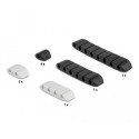 DeLOCK Cable holder trapezoid self-adhesive combo set 10 pieces black / white