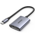 UGREEN USB-C SD/TF mälukaardilugeja alumiiniumkorpusega