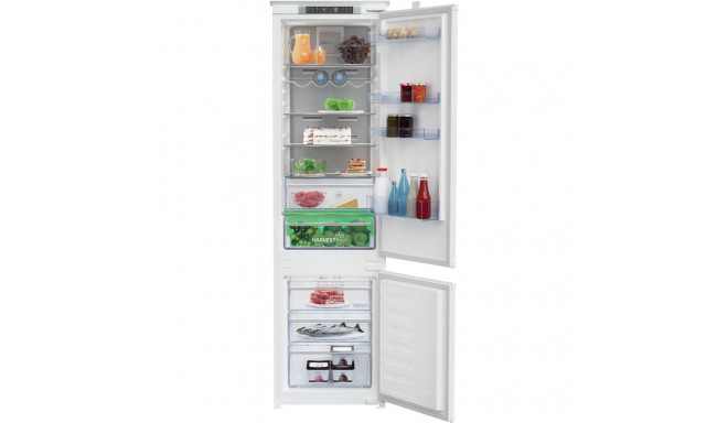 BEKO Refrigerator BCNA306E4SN Built In, 193.5cm, Energy class E, HarvestFresh, Neo Frost, Metal Wall