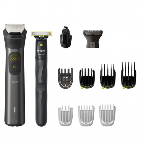 Philips Multigroom series 9000 13-in-1, Face, Hair and Body MG9530/15, Self-sharpening metal blades,