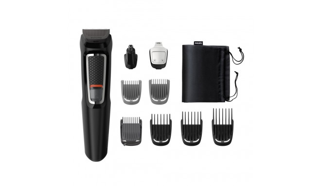 Philips Multigroom series 3000 9-in-1, Face and Hair MG3740/15 9 tools Self-sharpening steel blades 