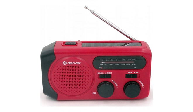 Denver SCR-2010 solar crank radio red