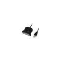 Logilink | USB 2.0 adapter to Paralel (LPT)  DB25 , 1,8m | USB-A to LPT USB A male | DB25