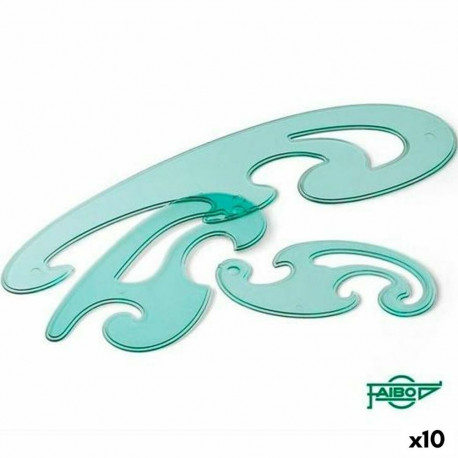 Geomeetria komplekt Faibo Kõver (3 Tükid, osad) (10 Ühikut)