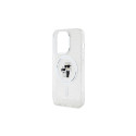 Karl Lagerfeld case for iPhone 15 Pro 6,1" KLHMP15LHGKCNOT transparent HC Magsafe IML KC Glitter