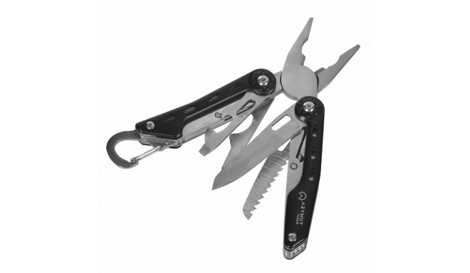 Multitool AZYMUT Turon – 10 tööriista + karabiin + vöökott (H-P224108)