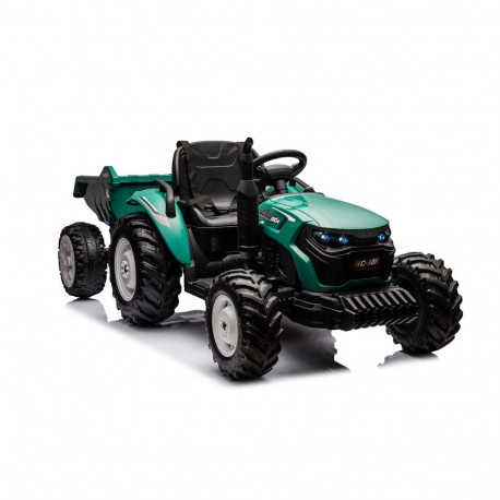 Akutoitel traktor HC-306 haagisega 24V, tume roheline