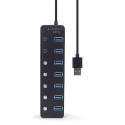 USB Hub - Gembird Uhb-u3p7p-01 7-port USB 3.1 Black
