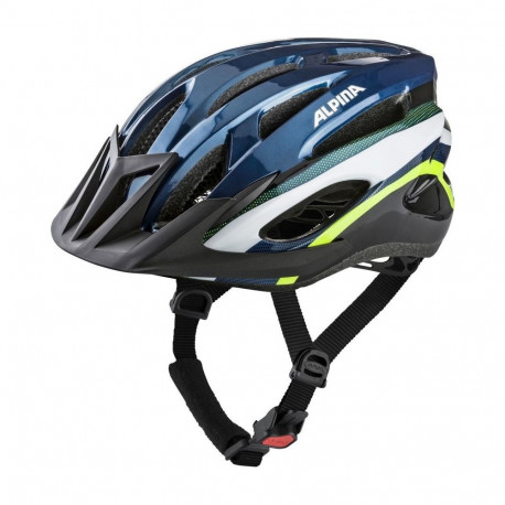 Bike Helmet - Alpina MTB17 58-61 cm Lightweight Impact-Resistant Dark Blue & Neon