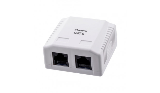 Outlet Box - Lanberg Ou6 8-port Rj-45 Outlet Box White