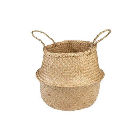 BASKET WITH HANDLES 30X30X30CM SEAGRASS