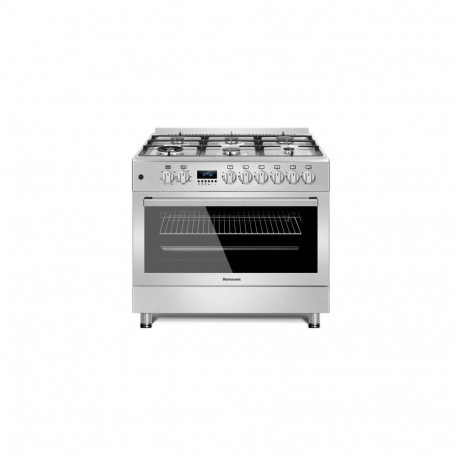 Ravanson KWGE-K90-6 TOP CHEF cooker Freestanding cooker Electric Gas Stainless steel