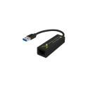 Techly IDATA USB-ETGIGA3T2 RJ-45 USB 2.0 Type-A Black