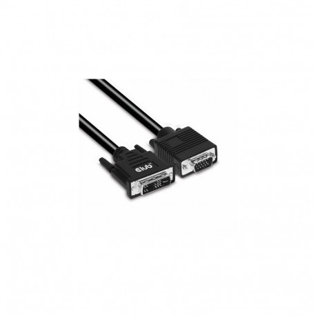 CLUB3D DVI-A TO VGA CABLE M/M 3m/ 9.8ft 28 AWG DVI-D Black