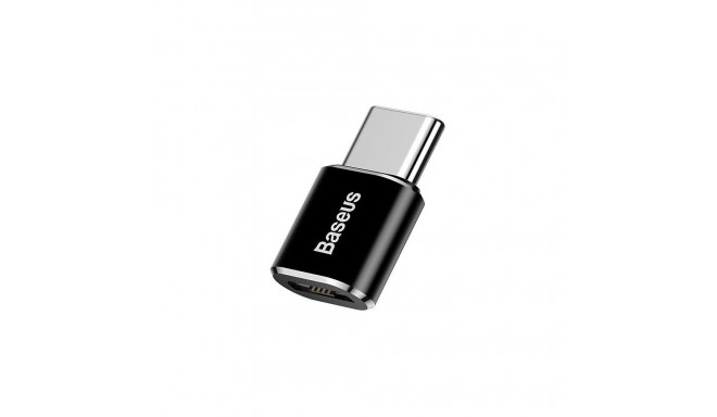 Baseus ABMU24ABK cable gender changer microUSB Type-C Black, Silver