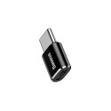 Baseus ABMU24ABK cable gender changer microUSB Type-C Black, Silver