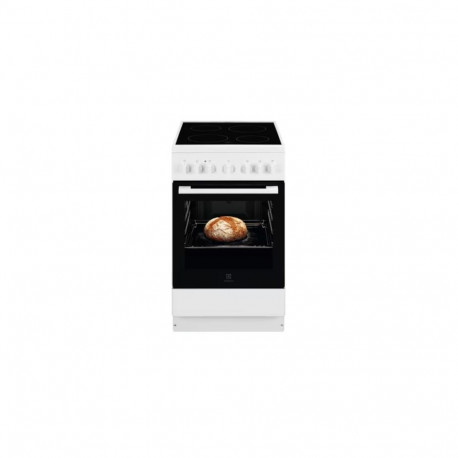 Electrolux LKR500066W Freestanding cooker Electric Ceramic hob Black, White