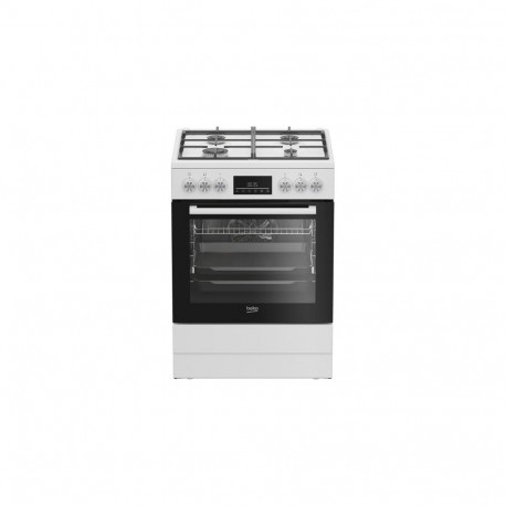 Beko FBM62330GWDTN Freestanding cooker A Electric Gas Black, White