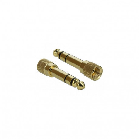 DeLOCK 65983 cable gender changer 6.35mm 3.5mm Gold