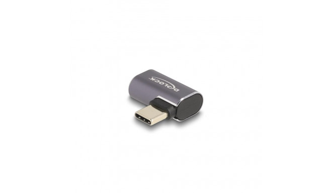DeLOCK USB Adapter 40 Gbps USB Type-C PD 3.0 100 W male to female angled left / right 8K 60 Hz metal